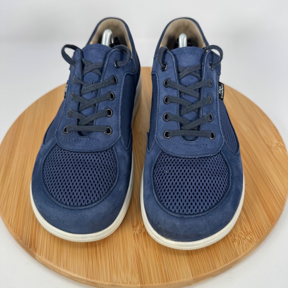 Finn Comfort Ikebukuro Navy Blue Nubuck Mesh Walking Shoes Womens 6.5 8581509 - Picture 2 of 12